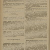 0526 - Page 522 - Sociétés savantes. Société de chirurgie. (Séance du 4 mars 1931). Traitement des infections chirurgicales par les lysats vaccins. MM. Lejars, Brocq et Duchon / (Séance du 11 mars 1931). Gangrène du cordon par bandage herniaire. M. Bréchot / Angine de poitrine. MM. Leriche, Hermann et Fontaine / Angine de poitrine. M. Danielopolu / Société de biologie. (Séance du 28 février 1931). Sur la préparation d'une clasine diphtérique : extrait anticénique endo et exotoxique de B. Löffler. MM. H. Jausion, M. Troude et R. Sohier / De l'origine des bruits artériels dans la sphygmomanométrie ausculatoire. M. C. Lian / Le bruit diastolique huméral de l'insuffisance aortique. M. C. Lian