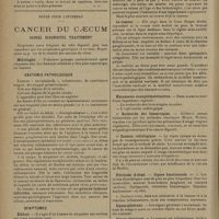 0530 - Page 526 - Livres nouveaux. Les assurances sociales. Guide à l'usage du corps médical, par le Docteur O. Crouzon... / Notes pour l'Internat. Cancer du caecum. Signes. Diagnostic. Traitement (A suivre)