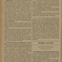 0556 - Page 552 - Traitement des hémorragies et des perforations gastriques et duodénales ; par Victor Pauchet / Sociétés savantes. Société de biologie. (Séance du 7 mars 1931). Sur l'étiologie de la grippe et l'immunité post-grippale. M. E. Manoussakis / Sérum antityphoïdique concentré et purifié. Technique de préparation. Applications cliniques. M. E. Grasset