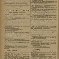 0562 - Page 558 - Livres nouveaux. La grippe, par le Docteur J. Chabas / Notes pour l'Internat. Cancer du caecum. Signes. Diagnostic. Traitement