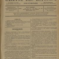 0565 - Page 561 - Sommaire / Informations. Hôpitaux de Province. Lyon / Agrégés de Facultés / Facultés de médecine. Lyon / École de perfectionnement des officiers de réserve du service de santé de la région de Paris / Société d'oto-rhino-laryngologie de Lyon et de la région / Dermatoses et syphilis exotiques