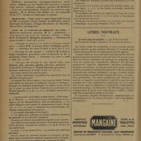 0566 - Page 562 - Informations. Dermatoses et syphilis exotiques / XIIe Salon des médecins / Nécrologie / Cours de la Faculté de médecine de Paris. Médecine opératoire spéciale / Laboratoire d'anatomie pathologique. (Professeur : M. G. Roussy) / Cours d'actinologie / Livres nouveaux. La toux chez les enfants, par Pierre Gautier...