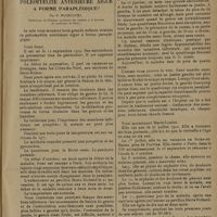 0569 - Page 565 - Clinique médicale des enfants. Considérations étiologiques, cliniques et thérapeutiques sur trois grands enfants atteints de poliomyélite antérieure aiguë à forme paraplégique ; par P. Nobécourt...