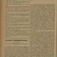0588 - Page 584 - Abcès caverneux pulmonaire à évolution favorable. Guérison datant de trois ans. Thérapeutique ; par Pr. Merklen et H. Gounelle / Alcoolisme et dégénérescence mentale ; par R. Benon...