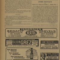 0592 - Page 588 - Chronique. Notice sur le Corps de Santé militaire colonial. Avantages matériels / Livres nouveaux. Anales de la Clinica del profesor C. Jiménez Diaz. [L. Babonneix]