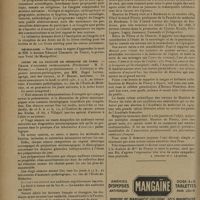 0598 - Page 594 - Informations. Congrès international pour les études sur la population / Nécrologie / Cours de la Faculté de médecine de Paris. Chaire d'anatomie pathologique. (Professeur : M. G. Roussy) / Maurice de Fleury. [Nécrologie]. [A. Brochin ; F. Le Sourd]
