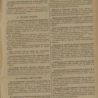 0647 - Page 643 - Analyses et indications bibliographiques. L'électrologie en 1930 ; par Louis Delherm... et Jean Loubier... V. Dermatoses. La diathermo-coagulation dans le traitement des cancers cutanés. (Danel, Lamblin et David. Journ. des sciences méd. de Lille...) / Verrues séborrhéiques. (Lepennetier. Revue d'actinol. et de physioth...) / VI. Appareil digestif. La diathermie dans le traitement des périviscérites douloureuses. (L. Delherm, R. Savignac et Morel-Karn. Journ. de radiol. et d'électrol...) / Les périviscérites digestives et leur traitement médical. (P. Oury et Mézard. Pratique méd. franç...) / Le lavement électrique ; indication technique, essai d'interprétation du rôle du chlorure de sodium. (Henri Beau. Revue d'actinol. et de physioth...) / VII. Appareil circulatoire. Electrocardiogramme ventriculaire et destruction du muscle cardiaque. (E. Coelho et José Rochetta. C. R. de la Soc. de biol...) / De l'importance de l'électrocardiographie dans l'étude clinique et pathogénique du syndrome angine de poitrine. (C. Lian, Vidrasco et O. Vian. Ann. de méd...) / VIII. Système nerveux. Les applications cliniques des ondes galvaniques alternatives à longues périodes. (A. Laquerrière. Journ. de radiol. et l'électr...) / Migraines et diathermie. (Ferrier. Pages médicales et parisiennes...) / Influence de la diathermie médullaire sur la dyshydrose et l'hyperhydrose des mains. (Leszcynski. Presse méd...) / Essai de classification des paralysies faciales périphériques. (Zimmern et Chavany. Bull. officiel de la Soc. franç. d'électroth. et de radiol...) / Indications et résultats de l'électro-radiothérapie dans les affections de l'axe cérébro-spinal. (Delherm, Morel-Kahn et Beau. La médecine...) / Le traitement de la paralysie faciale dite « a frigore ». (Mathieu. Revue d'actin. et de physioth...) / Poliomyélite et agents physiques. Traitement classique et technique de Bordier. (Portret. Bull. officiel de la Soc. franç. d'électroth. et de radiol...) / Paralysie spinale infantile avec symptômes pyramidaux. (G. Goubert et A. Lesbros. Cahier de pratique médico-chirurgicale...)