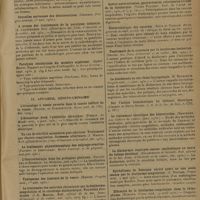 0649 - Page 645 - Analyses et indications bibliographiques. L'électrologie en 1930 ; par Louis Delherm... et Jean Loubier... VIII. Système nerveux. Les sciatiques. Formes cliniques et traitement des sciatiques rhumatismales. (Henri Roger. Revue neurol...) / A propos des traitements de la paralysie infantile. (A. Laquerrière. Bull. officiel de la Soc. franç. d'électroth. et de radiol...) / Paralysie obstétricale du membre supérieur. (André Rendu. Rapport au Congrès d'orthopédie, in Revue d'orthop...) / IX. Appareil génito-urinaire. L'étincelage dans l'urethrite chronique. (Phelip. Le Monde méd...) / L'électrothérapie dans les prolapsus génitaux. (Jeanneney et Bressand. La médecine...) / Le traitement des métrites chroniques par la diathermo-coagulation et le curettage diathermique. Nouvelles électrode. (J.-E. Marcel. Bull. officiel de la Soc. franç. d'électroth. et de radiol...) / X. Affections chirurgicales. Diathermo-coagulation dans le traitement du cancer du col de l'utérus. (De Fourmestraux. Le courrier méd...) / Gastro-entérostomies, gastrectomies, colectomies à l'aide de la diathermie. (Victor Pauchet. Bull. de l'Acad. de méd...) / Electrothérapie des entorses. (Baud et Nicolle. Revue générale de méd. et chir. de l'Afrique du Nord...) / Traitement de la cataracte par la diathermo-ionisation. (Denier. Soc. franç. d'électroth. et de radiol...) / La diathermie en oto-rhino-laryngologie. (H. Bourgeois. Progrès. méd...) / Le traitement électrique des hémorroïdes. (Marchand. Les cahiers de radiol...) / La diathermie employée comme cholérétique au cours du tubage duodénale. (Dillenseger et Audony. Bull. officiel de la Soc. franç. d'électroth. et de radiol...) / Epithélioma de roentgen ulcéré guéri en une seule séance par la diathermo-coagulation. (J. Nicolas. Presse méd...) / Efficacité de la diathermo-coagulation dans le rhinophyma. (Bordier. Presse méd...) / Le traitement diathermo-chirurgical des malformations de la cloison nasale. (Jouffray. Revue d'actinol. et de physioth...)