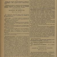 0652 - Page 648 - Sociétés savantes. Académie des sciences. (Séance du 13 avril 1931) / Académie de médecine. (Séance du 21 avril 1931). Fièvre jaune. L'Académie adopte les conclusions du rapport de M. A. Pettit / Les droits de la science. M. Lucien Klotz / Les polynévrites alcoolo-tuberculeuses. MM. A. Lemierre, E. Boltanski et L. Justin-Besançon / Société de chirurgie de Toulouse. (Séance du 4 mars 1931). Sur un cas de perforation du caecum. M. Bertrand / Kyste du mésentère. M. Martin