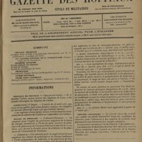 0697 - Page 693 - Sommaire / Informations. Hôpitaux de Province. Chalon-sur-Saône / Agrégation (1er degré) / Écoles de médecine. Clermont-Ferrand / Grenoble / Distinctions honorifiques / Chirurgiens dentistes / Troupes coloniales