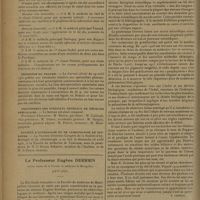 0698 - Page 694 - Informations. Prix de médecine navale / Ministère du travail / Groupement des syndicats généraux de médecins spécialisés / Société d'hydrologie et de climatologie de Toulouse / Le Professeur Eugène Derrien... (1879-1931). [Nécrologie]