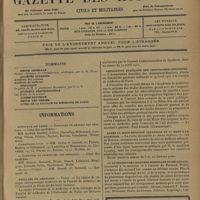 0713 - Page 709 - Sommaire / Informations. Hôpitaux de Paris. Concours de médecin des hôpitaux / Concours de chirurgien des hôpitaux / Facultés de médecine. Paris / Montpellier / Syndicat des chirurgiens de Paris et de la région parisienne / Association française des chirurgiens-dentistes / Après la manifestation coloniale du 27 mars à la Sorbonne / La XIe Session des Journées médicales de Bruxelles