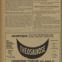 0744 - Page 740 - Livres nouveaux. Radiographie néphro-cholécystique, par M. de Abreu... / Huitième fascicule de l'atlas du cancer. [Association française pour l'étude du cancer], par H. Rubens-Duval / Psychiatrie, par André Barbé... Préface du Docteur Séglas / Notes pour l'Internat. Hémothorax traumatique. Signes et diagnostic