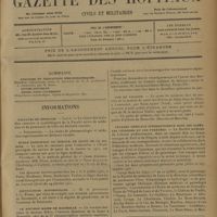 0769 - Page 765 - Sommaire / Informations. Facultés de médecine. Lille / Strasbourg / École principale du Service de santé de la marine / Distinctions honorifiques / Le nouveau maire de Marseille / Avis de concours / Avis de vacance / Voyages médicaux internationaux dans les Alpes, les Cévennes et les Pyrénées
