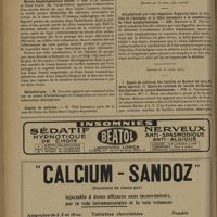 0838 - Page 834 - Sociétés savantes. Académie de médecine. (Séance du 26 mai 1931). Etude expérimentale du bacille de la tortue constituant le vaccin dit préventif et curatif de la tuberculose de Friedmann. M. Saenz / Hernie diaphragmatique droite. MM. G.-H. Lemoine et René Culty... / Héliothérapie. M. Rollier / Angine de poitrine. M. Vital Lassance / Les études dentaires. M. Roussy / Société de biologie. (Séance du 18 avril 1931 [suite]). Anaphylaxie par voie digestive. Rapports entre la dilution de l'antigène et le délai nécessaire à la constitution de l'état anaphylactique. MM. Martiny et H. Prétet / (Séance du 25 avril 1931). I. Essais de cultures des bacilles de Hansen du sang de trois lépreux. II. Essais de cultures du bacille de Hansen des lépromes de quatre Hanséniens. MM. A. Vaudremer, A. Sézary, Mlle C. Brun
