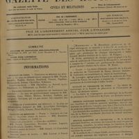 0845 - Page 841 - Sommaire / Informations. Hôpitaux de Paris. Concours de médecin des hôpitaux / Deuxième concours de nomination de chirurgien des hôpitaux / Concours d'accoucheur des hôpitaux / Facultés de médecine. Paris / Bordeaux / Lille / Lyon / Montpellier / Nancy / Faculté de pharmacie de Paris / Médecin sanitaire maritime / Hôpitaux maritime de Cherbourg