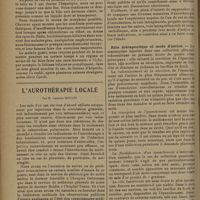 0898 - Page 894 - Technique générale des opérations sur les voies biliaires ; par le Professeur Henri Hartmann... / L'aurothérapie locale ; par M. Georges Roulin