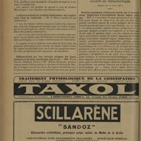0972 - Page 968 - Sociétés savantes. Société de biologie. (Séance du 2 mai 1931). Ferment fibrolytique d'origine microbienne. MM. M. Weinberg et A. Randin / L'ultravirus dans les produits tuberculeux. Son rapport avec l'état de l'infection. M. C. Ninni / Différenciation par leur fonction antigène des tissus normaux et du tissu néoplasique chez le rat. MM. Pierre Girard, Edouard Peyre et Mlle Hélène Boursaus / Société de thérapeutique. (Séance du 15 avril 1931). Broncho-pneumonie traitée avec succès par le bactériophage. Disparition d'extrasystoles durant depuis quatre ans. MM. G. Caussade et Filohen