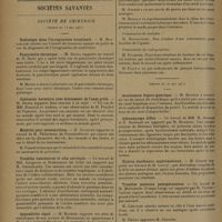 1010 - Page 1006 - XVIe Congrès de médecine légale de langue française. (Paris, 4, 5 et 6 mai 1931). Rapports / Sociétés savantes. Société de chirurgie. (Séance du 13 mai 1931). Radiologie dans l'invagination intestinale. M. Moulonguet / Pancréatite chronique. M. Brocq / Contusion herniaire avec éclatement de l'anse grêle. M. Brocq / Matériel pour ostéosynthèse. M. Dujarier / Troubles basculaires et côte cervicale. Travail de MM. Langeron et Desbonnets... rapporté par M. Ombrédanne / Appendicite aiguë. M. Mathieu / Prothèse par sonde perdue entre le canal hépatique et l'estomac. M. Desplat / Présentation de malades / Présentation de radiographies / (Séance du 20 mai 1931). Anastomose hépato-gastrique. M. Mondor / Adénomyome diffus. Travail de MM. R. Bernard et F. Bertrand, rapporté par M. Mocquot / Ulcères duodénaux expérimentaux. M. Gosset, travaux de M. Loewy / Troubles mentaux postopératoires. Travail de M. Malveharie... rapporté par M. Proust