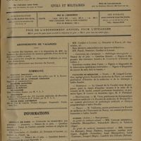 1017 - Page 1013 - Abonnements de vacances / Sommaire / Informations. Hôpitaux de Paris. Concours de prospecteur des hôpitaux / Concours de l'internat / Facultés de médecine. Paris / Bordeaux / Montpellier / Nancy / Guerre