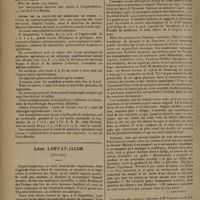 1054 - Page 1050 - Informations. Amphithéâtre d'anatomie des hôpitaux / Cours de la Faculté de médecine de Paris. Cours de perfectionnement sur les maladies des voies urinaires (Hôpital Cochin) / Léon Lortat-Jacob. (1873-1931). [Nécrologie]. [L. Babonneix]