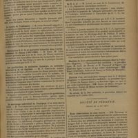 1079 - Page 1075 - Sociétés savantes. Académie de médecine. (Séance du 7 juillet 1931). La pléthore médicale. M. Balthazard / Le vaccin de Friedmann. M. Léon Bernard / Vaccination B. C. G. et mortalité infantile dans l'arrondissement de Thann (1927-1930). M. Kern / Les pyréthrines en médecine humaine, en médecine vétérinaire et en hygiène. M. J. Chevalier / Le sauvetage individuel de l'équipage d'un sous-marin coulé. M. Guglielminetti / Le B. C. G. M. Lesné / Election de deux correspondants nationaux dans la 3e division (Hygiène) / Election d'un correspondant étranger dans la 3e division (Hygiène) / Société de pédiatrie. (Séance du 19 mai 1931). Deux observations de cous courts. MM. Brindeau et E. Jacquet / Guérison d'un abcès du poumon chez un nourrisson. Mort par pneumococcie prolongée. MM. Lereboullet Bohn, Baize et F.-P. Merklen
