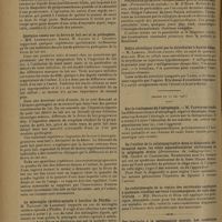 1082 - Page 1078 - Sociétés savantes. Société de pédiatrie. (Séance du 19 mai 1931). Pyopneumothorax putride insidieux chez un jeune enfant. M. Ferru... / Quelques essais sur la fièvre de lait sec et sa pathogénie. MM. Lereboullet, Debré, M. Lelong et J. Chabrun / La méningite cérébro-spinale à bacilles de Pfeiffer. M. Taillens... / Société médicale et anatomo-clinique de Lille. (Séance du 21 avril 1931). Péricardite primitive rhumatismale guérie depuis deux ans. (Présentation de malade). M. D'Hour / Délire alcoolique traité par la strychnine à hautes doses. M. Lamoril / (Séance du 12 mai 1931). Sur le traitement de l'aérophagie. M. Parturier / De l'utilité de la salpingographie dans le diagnostic différentiel entre les états appendiculaires chroniques et la salpingite droite (Présentation de radiographies). MM. Courty et Cordonnier / La radiothérapie de la région des surrénales appliquée à quelques troubles nerveux s'accompagnant de vaso-constriction. MM. Desplats et Béra