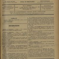 1233 - Page 1229 - Sommaire / Informations. Hôpitaux de Province. Alger / Facultés de médecine. Paris / Marseille / Légion d'honneur. Guerre / Affaires étrangères / Cours de la Faculté de médecine de Paris. Chaire de physique médicale. (M. André Strohl...) ; Institut du radium (Mme P. Curie et M. le Docteur Cl. Regaud...)