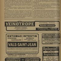 1244 - Page 1240 - Journées médicales coloniales. [22 juillet-1er août 1931). Stations thermales et climatiques. Stations thermales et climatiques utilisées par les coloniaux dans la métropole. M. Bonner / Le paludisme à la Bourboule. M. H. Jumon... / Les coloniaux aux eaux minérales de Contrexéville. M. Bichelonne