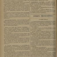 1250 - Page 1246 - Informations. Facultés de médecine. Paris / Ministère de finances / Service de santé des troupes coloniales. École d'application de Marseille / IIIe Congrès international de psychothérapie, d'hypiologie et de psychologie appliquée (28 septembre au 4 octobre 1931) / Amphithéâtre d'anatomie / Intérêts professionnels. Le secret médical