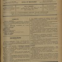 1265 - Page 1261 - Sommaire / Informations. Facultés de médecine. Paris / Session d'octobre 1931 / Session de juin-juillet 1932 / Lille / Service de santé des troupes coloniales