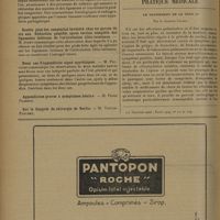 1276 - Page 1272 - Sociétés savantes. Société des chirurgiens de Paris. (Séance du 5 juin 1931). Le traitement chirurgical précoce du pied-bot congénital après l'échec des manoeuvres modelantes. M. Massart / Double pied-bot congénital invétéré chez un garçon de six ans. Réduction possible après section complète des ligaments latéraux de l'articulation tibio-tarsienne. M. Judet / Deux cas d'appendicite aiguë apyrétiques. M. Peugniez / Pratique médicale. Le traitement de la toux ; par le Docteur Valory