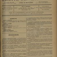 1317 - Page 1313 - Sommaire / Informations. Faculté de médecine de Rome / Ministère de la santé publique / Guerre. Service de santé (armée active) / Commission d'assistance et d'hygiène mentale et Commission consultative de prophylaxie des maladies vénériennes