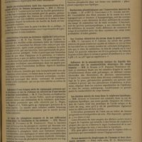 1325 - Page 1321 - Sociétés savantes. Société de biologie. (Séance du 4 juillet 1931). Sur l'inoculation intracornéenne de B. C. G. au jeune lapin. MM. T. de Sanctis Monaldi et U. Bassi / Bacille paratuberculeux isolé des expectorations d'un malade atteint de lésions pulmonaires. MM. L. Nègre, J. Valtis et V. Labernadie / Contribution à la mise en évidence rapide de l'ultravirus tuberculeux. M. F. Van Deinse / Influence d'une longue série de repiquages précoces sur la virulence et sur la richesse en ultravirus d'une souche de bacilles tuberculeux. M. F. Van Deinse / Le taux du phosphore sanguin et de ses différentes formes dans les leucémies et les anémies. MM. Marcel Labbé, M. Petresco et M. Fabrykant / Les variations du phosphore sanguin sous l'influence des injections intra-musculaires de l'adrénaline chez l'homme. MM. M. Labbé, M. Fabrykant et M. Petresco / Recherches physiologiques sur l'innervation motrice de la vessie. M. et Mme A. Chauchard et E. Aburel / Sur l'action réductrice du sérum dans la peste aviaire. MM. C. Levaditi et P. Lépine / Influence de la concentration ionique du liquide des électrodes sur la conductibilité électrique du corps humain. MM. A. Strohl et H. Desgrez / Les déchets azotés du sang dans la néphrose lipoïdique. MM. Achard et Codounis / Points moteurs du diaphragme de l'homme et leur chronaxie normale. M. G. Bourguignon