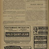 1328 - Page 1324 - Sociétés savantes. Société de médecine de Paris. (Séance du 27 juin 1931). Anesthésie par l'avertine. M. Georges Rosenthal / Clinique et laboratoire dans la pratique médicale. M. Georges Rosenthal / Phlébite hémorrhoïdaire externe. M. Tournay / Société médicale et anatomo-clinique de Lille. (Séance du 2 juin 1931) / Pratique médicale. De l'emploi de l'allonal en thérapeutique ; par le Docteur C. Dessout