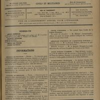 1333 - Page 1329 - Sommaire / Informations. Hôpitaux de Province. Rouen / Facultés de médecine. Paris / Légion d'honneur / Médailles d'honneur de l'assistance publique. Médaille d'or / Médaille d'argent / Asiles publics d'aliénés / Enseignement technique / Association internationale des hôpitaux