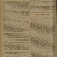 1346 - Page 1342 - Sociétés savantes. Société de pédiatrie. (Séance du 7 juillet 1931). Suppuration pleuro-pulmonaire. Bronchoscopie. Pleurotomie. Guérison. MM. H. Grenet, P. Isaac-Georges et Mezard / Bronchoscopie chez l'enfant. MM. André Bloch et Soulas / Epiphysite de la crête iliaque. M. C. Roederer / Ulcère peptique du diverticule de Meckel. MM. Debré, Boppe et Semelaigne / Néphrose lipoïdique chez un nourrisson de onze mois. Evolution fatale. MM. E. Leenhardt, J. Chaptal, M. Dufoix et P. Monnier / Société de stomatologie de Paris. (Séance du 16 juin 1931). Ostéomyélite hématogène de la mandibule. MM. Bozo, Lattès et Vrasse / Un cas d'adamantinome odontoplastique. M. Bernard Kritchewski / Plasmocytome du maxillaire supérieur opéré et traité par radiothérapie il y a plus d'un an. MM. Nemours, Perrot et Crocquefer / A propos d'un cas de dermatite polymorphe, maladie de Brocq-Dühring à début buccal prolongé. MM. Rabut et Ruppe / Derniers résultats du traitement des canaux dentaires par l'ionophorèsse et la diathermo-coagulation. Mme Rabinovitch / Revue des thèses. Moyens de protection des yeux exposés aux radiations ultraviolettes, par M. le Docteur André Halphen...