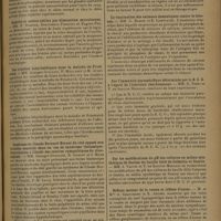 1357 - Page 1353 - Sociétés savantes. Société de biologie. (Séance du 11 juillet 1931). Etude de l'urée salivaire au cours des néphrites expérimentales. MM. Léon Binet et J. Marek / Pouvoir concentrateur des glandes salivaires pour l'urée sanguine. MM. Léon Binet et J. Marek / Gastrite et entéro-colites par élimination microbienne. MM. F. Ramond, Dimitresco Popovici et Eugène Phocas / Les troubles labyrinthiques dans la maladie de Friedreich. MM. Georges Guillain, P. Mollaret et M. Aubry / Syndrome de Claude Bernard-Horner du côté opposé aux troubles sensitifs dans un cas de syndrome thalamique. Contribution à l'étude des centres sympathiques du diencéphale. MM. Georges Guillain, R. Garcin et J. Mage / Le facteur antirachitique dans les oeufs conservés. MM. E. Lesné et Robert Clément / La vaccination des animaux domestiques contre le tétanos. MM. G. Ramon et E. Lemétayer / Sur l'immunité paraspécifique déterminée par le B. C. G. à l'égard de l'infection charbonneuse. MM. C. Ninni et T. de Sanctis Monaldi / Sur les modifications du pH des cultures en milieu synthétique de Sauton du bacille bilié de Calmette et Guérin. MM. J. Valtis et T. de Sanctis Monaldi / Réflexe moteur de la vessie et réflexe d'axone. M. et Mme A. Chauchard et E. Aburel / Influence de la section sur la chronaxie du nerf hypogastrique. M. et Mme A. Chauchard et E. Aburel