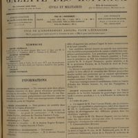 1365 - Page 1361 - Sommaire / Informations. Hôpital Rothschild / Légion d'honneur. Affaires étrangères / Distinctions honorifiques / Appel aux compétences professionnelles / Société française de gynécologie / Nécrologie