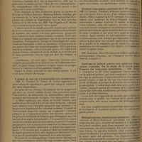 1378 - Page 1374 - Sociétés savantes. Société de neurologie. (Séance du 4 juin 1931). Tumeur du lobe frontal gauche. Des erreurs de localisation que peuvent entraîner certaines attitudes anormales de la tête. MM. Cl. Vincent et J. Darquier / A propos de sept ans d'arachnoïdite opto-chiasmatique. MM. Cl. Vincent, P. Puech, M. David / Récidive d'une tumeur antérieure de la IVe cervicale. MM. Cl. Vincent, Thiébaut et Berdet / Syndrome de puberté précoce avec syndrome d'hypertension crânienne. Pas de lésion de la glande pinéale. Tumeurs des tubercules mamillaires. MM. Heuyer, J. Lhermitte et Mlle Vogt / Méningiteséreuse. Constatations opératoires. MM. Alajouanine et Petit-Dutaillis