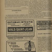 1380 - Page 1376 - Livres nouveaux. Les malades de l'esprit et leurs médecins du XVIe au XIXe siècle. Les étapes des connaissances psychiatriques de la renaissance à Pinel, par MM. Laignel-Lavastine et Jean Vinghon. [L. Babonneix] / Informations (Suite). Les médecins des États-Unis d'Amérique à Vichy / Bulletin bibliographique