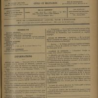 1385 - Page 1381 - Sommaire / Informations. Hôpitaux de Paris. Concours pour la nomination aux places d'élève externe en médecine vacantes le 15 janvier 1932 dans les hôpitaux et hospices civils de Paris / Hôpitaux de Province. Bordeaux / Nantes / Facultés de médecine. Marseille / Strasbourg / École de médecine. Grenoble / Nantes / Académie de médecine / Asiles publics d'aliénés