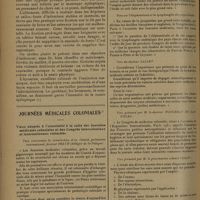 1392 - Page 1388 - Épilepsie et pathologie mentale ; par R. Benon... / Journées médicales coloniales. Voeux adoptés à l'unanimité à la suite des journées médicales coloniales et des Congrès intercoloniaux et internationaux rattachés