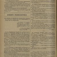 1458 - Page 1454 - Informations. Nécrologie / Cours de la Faculté de médecine de Paris. Travaux pratiques de chimie (série supplémentaire) / Intérêts professionnels. Les arrêtés du Ministre de l'Instruction publique du 21 et du 22 juillet 1931 et le remaniement du projet de loi Armbruster. [Dr G. Dhers] / Les prochains Congrès. (Paris, octobre 1931)