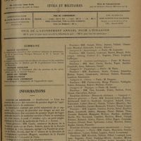 1493 - Page 1489 - Sommaire / Informations. Facultés de médecine. Agrégation