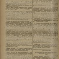 1494 - Page 1490 - Informations. Facultés de médecine. (A suivre) / Faculté de pharmacie de Paris / Écoles de médecine / internat en médecine des asiles de la Seine / Guerre / Marine militaire / Service de santé des troupes coloniales / A propos du prochain concours de l'assistance médicale de l'Indochine / Au Congrès de stomatologie de Budapest / Le XIIe salon des médecins / Nécrologie / Renseignements