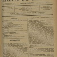1525 - Page 1521 - Sommaire / Informations. Hôpitaux de Paris. Concours pour deux places de stomatologiste des hôpitaux / Concours de l'internat / École de médecine. Rennes / Légion d'honneur. Santé publique / Médaille de la reconnaissance française / Corps de santé militaire des troupes coloniales / Médecins sanitaires maritimes
