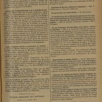 1555 - Page 1551 - Sociétés savantes. Académie de médecine. (Séance solennelle du 13 octobre 1931 consacrée à la médecine coloniale). Les spirochétoses récurrentes en A. O. F. M. Mathis / L'histoire des trypanosomiases et de la maladie du sommeil. M. Mesnil / L'office d'hygiène sociale et préventive en Tunisie. M. Dinguizli Béchir / Société médicale des hôpitaux. (Séance du 9 octobre 1931). Lobite et scissurie tuberculeuses du lobe azigos. MM. M. Brulé et J.-A. Lièvre / Un cas d'adénome parathyroïdien avec lésions diffuses du squelette. MM. J.-A. Lièvre et P. Muller / Hypertension et lésions rénales. M. Et. Moy / Influence des sapoïdes de métaux lourds (orosmiol) sur l'évolution de la tuberculose expérimentale. M. Maurice Renaud