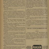 1618 - Page 1614 - Informations. Jubilé du Professeur Delbet / Le groupe lyonnais d'études médicales, philosophiques et biologiques / Société médicale du littoral méditerranéen / Nécrologie / Cours de la Faculté de médecine de Paris. Chaire de clinique thérapeutique chirurgicale (Hôpital Vaugirard) / Clinique des maladies mentales et de l'encéphale. (Asile clinique) / Actes de la Faculté de médecine de Paris. Thèses