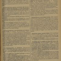 1631 - Page 1627 - Analyses et indications bibliographiques. Oto-rhino-laryngologie ; par M. Paul Truffert... III. Oreilles. Résultats primitifs et secondaires de quatorze cas de surdité par ostopongiose opérés. (Maurice Sourdille... Congrès d'oto-rhino-laryngol...) / Le réflexe vestibulo-capillaire. (J. Vasiliu... Ann. d'oto-neurol.-ophtalm...) / La localisation de la réaction vestibulaire des bras tendus et de l'épreuve de l'indication. La valeur diagnostique de ces réactions au cours des affectations de la fosse cérébelleuse. (G.-S. Zimmermann et A.-S. Tchernychew... Rev. d'oto-neurol.-ophtalm...) / L'attitude normale de la tête déterminée par le labyrinthe de l'oreille. (L. Girard. Oto-rhino-laryngol. intern...) / La pléthysmographie en acoumétrie. (Helsmoortel junior et René Nyssen... Congrès d'oto-rhino-laryngol...) / Les enfants sourds-muets doivent recevoir les premiers soins médico-pédagogiques avant l'âge de trois ans. (G. de Parrel. Arch. intern. de laryngol...) / IV. Larynx. Trachée. Bronches. La valeur des sympathectomies péri-artérielles et de l'ablation du plexus rétrocarotidien de Haller dans le traitement de la laryngite tuberculeuse. (C. Canestro... Congrès d'oto-rhino-laryngol...) / Pneumothorax et tuberculose du larynd. (MM. le Professeur Portmann et Retrouvey. Congrès d'oto-rhino-laryngol...) / Epiglottites aiguës à marche léthale. (M. le Professeur F. Carnevale-Ricci... Oto-rhino-laryngol...) / Remarques sur le traitement du cancer du larynx. Chirurgie et radiations. (M. le Professeur G. Canuyt... Congrès d'oto-rhino-laryngol...) / Laryngectomie totale pour sarcome du larynx. (M. le Professeur van den Wildenberg. Congrès d'oto-rhino-laryngol...)